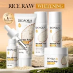 BIOAOUA Rice Puree Whitening Travel Five-piece Set Oil Control Moisturizing Face Serum Firming Eye Cream Rice Whitening Care
