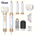 Tinsol 7 In 1 Hair Dryer Brush Brushless High Speed Hair Dryer with Diffuser Ionic Blow Dryer Hot Air Styling Comb Hair Curler