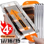 For iPhone 17/16/15/Pro Max 17pm Tempered Glass Screen Protector Anti-Scratch Bubble-Free Easy Install Protective Film for Air