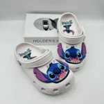 Croc-Style Clogs Slide Sandals Disney Lilo & Stitch White/Blue Non-Slip Breathable Beach Shoes Outdoor Casual Children Slippers