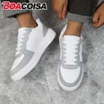 Women's Casual Shoes Breathable Walking Flat Shoes Sneakers White Female Footwear Sports Running Outdoor Walking For Men Tennis