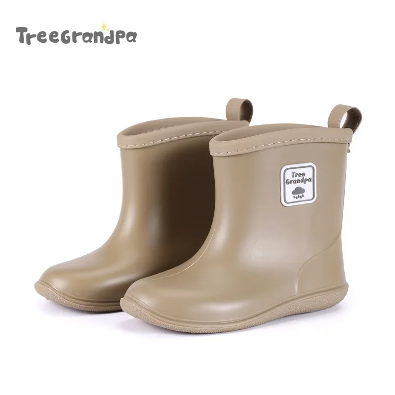 kf-Sa3a09f2de293412bb2139033a0da0718c Child Boy Rubber Rain Shoes Girls Boys Kid Ankle Rain Boots Waterproof Shoes Round Toe Water Shoes Soft Toddler Rubber Shoes - Image 1