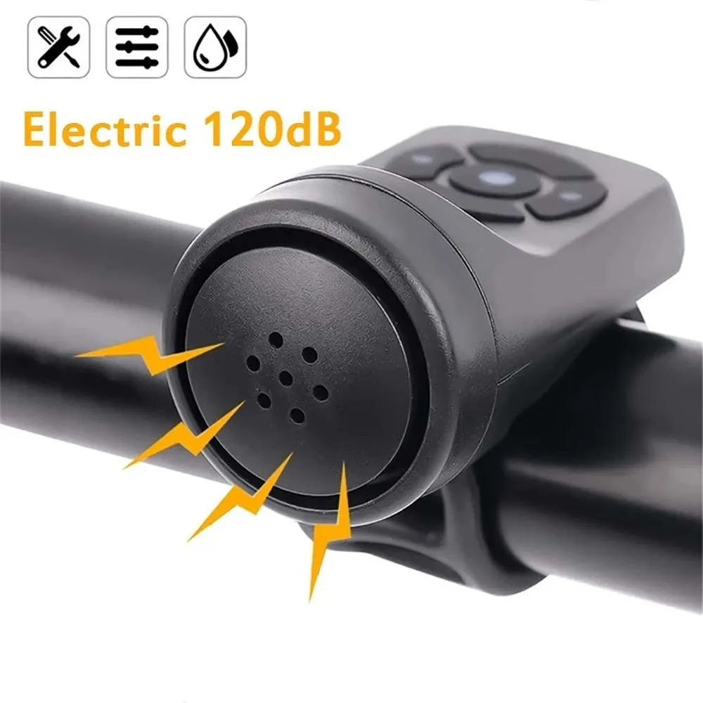 kf-Sa4dc2be8157044cdb8d97be8203a65489 Bicycle Electric Bell Bike USB Charging Horn MTB Mountain Bike Warning Safety Ring Waterproof Bell Cycling Accessories - Image 1