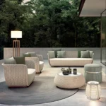 Outdoor Sofa Garden Furniture Sets Waterproof Modern Courtyard Villa Garden Furniture Sets Nordic Rattan Mobilier Home Furniture