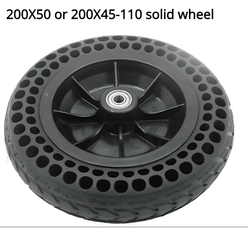 kf-Sa7c4ff7cbe5d49aaaf447f2ae548f453q 8 Inch Solid Tyre with Plastic Hub 200x50 200x45-110 for Electric Scooter Wheelchair No Inflation Part Whole Wheel Durable 8mm - Image 1