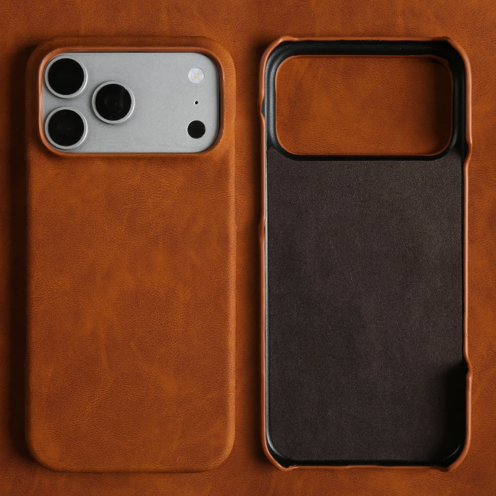 kf-Saeb6ddd2fbf743e59c41120e9d409fe2V Luxury Fashion Business Leather Phone Case for i phone 17 Pro Max Air 16 15 14 13 12 Plus Ultra Thin Shockproof Back Cover Funda - Image 1