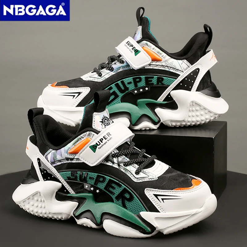 kf-Safb07bc4ba494d2ca6a760ab470f5026n Sport Kids Leather Sneakers Four Season Boys Casual Shoes Non Slip Children Fashion School Walking Running Shoes Size 28-39 - Image 1