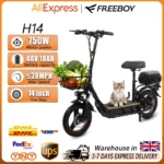 FREEBOY H14 Electric Scooter 750W Motor 48V 18AH Battery MAX Speed 28MPH 14 Inch Tires Adult E-scooter With Savings Shopping Box