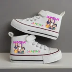 Kpop Demon Hunter Children's Canvas Shoes Girls High-Top Sneakers Breathable Sports Shoes Student Outdoor Running Tennis Shoes