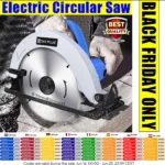 2000W Electric Circular Saw, Full Copper Motor Corded High Power Board Cutting Machine Woodworking Power Tools with 185mm Blade