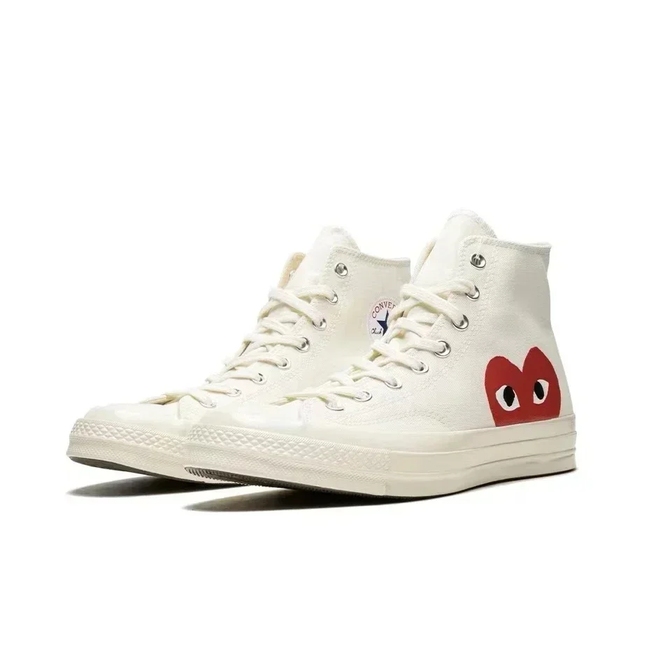 kf-Sb3018d33b5844f7a84c3ddb1078bc0c2G 2025 Converse 1970s Chuck Taylor All Star Hi X CDG Men and Women Skateboarding Shoes High-top Outdoor Sneaker White - Image 1