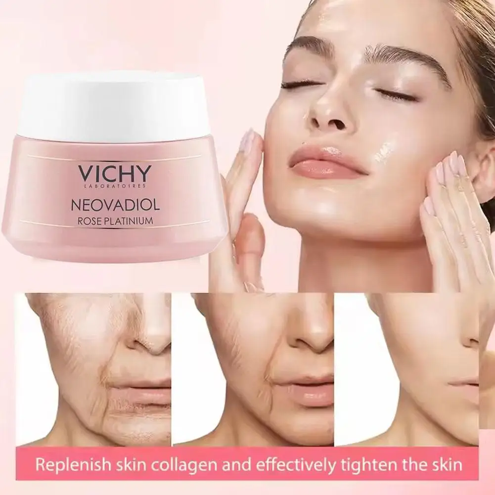 kf-Sb30376a7e8dc4c9e808010c817fb7b1el VICHY Rose Platinum Face Cream Anti Aging Improves Roughness And Deep Nourishment Intensive Moisturizing Cream Skin Care - Image 1
