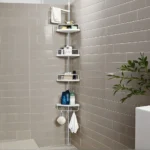 4 Layer Bathroom Corner Storage Rack Telescopic Rod Shower Organizer For Shampoo Shower Gel Punch-Free Bathroom Storage Shelf
