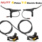 NUTT 4 Piston Electric Scooter Brake Y-5 Hydraulic Disc Brakes 140 160 180 Rotor For A5-D KUGOO Zero Dualtron Kaabo Mantis