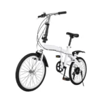 20 Inch 6-Speed Folding Bike for Adults & Teens | Portable Kids Bicycle Load 90kg | Height Adjustable Riding Mountain Bike White