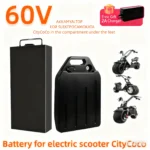 High Capacity 60V 12Ah Lithium Ion Battery Waterproof Replacement for Harley Citycoco Electric Motorcycle Scooter