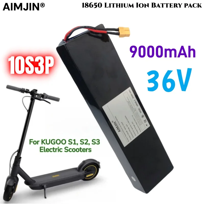 kf-Sbccb8d4fd5c44c2683947aafa682331dO Kugoo S1, S2, S3 Scooters 18650 Rechargeable Li-ion Battery pack 500W,Built-in BMS 10S3P 36V 9Ah - Image 1