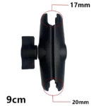 Double Socket Extension Arm 17mm-20mm Ball Head Base Adapter for Ram Mount for GoPro Phone Bike Motorcycle Bracket Holder