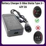 36 V Battery Charger for E-Bike Stella Type 3 42V 2A High-Quality Bicycle Electric Vehicle Charging Equipment