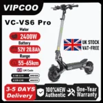 VIPCOO VS6 Pro Electric Scooter 3000W Peak Dual Motors 52V 20.8Ah 65KM/H Speed 55-65Km Range Foldable Adult City E-Scooter