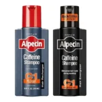 Alpecin Caffeine Shampoo Set – Original German C1 & Black Edition, Anti-Hair Loss, Oil Control & Fluffy Hair, Silicone-Free Men