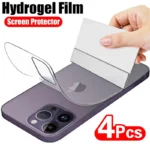 4Pcs Hydrogel Film For iPhone 11 12 13 14 15 16 Pro Max Screen Protector For iPhone 11 12 13 15 14 16 Plus Back Film Not Glass
