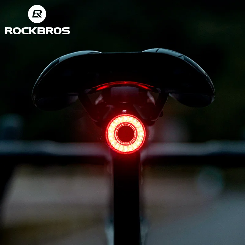 kf-Sc364e22bc52c47a087a45c460a7f28a0l ROCKBROS Smart Bike Tail Light Bicycle Rear Lights IPX6 Waterproof Bike Lights for Night Riding with Type C Rechargeable - Image 1