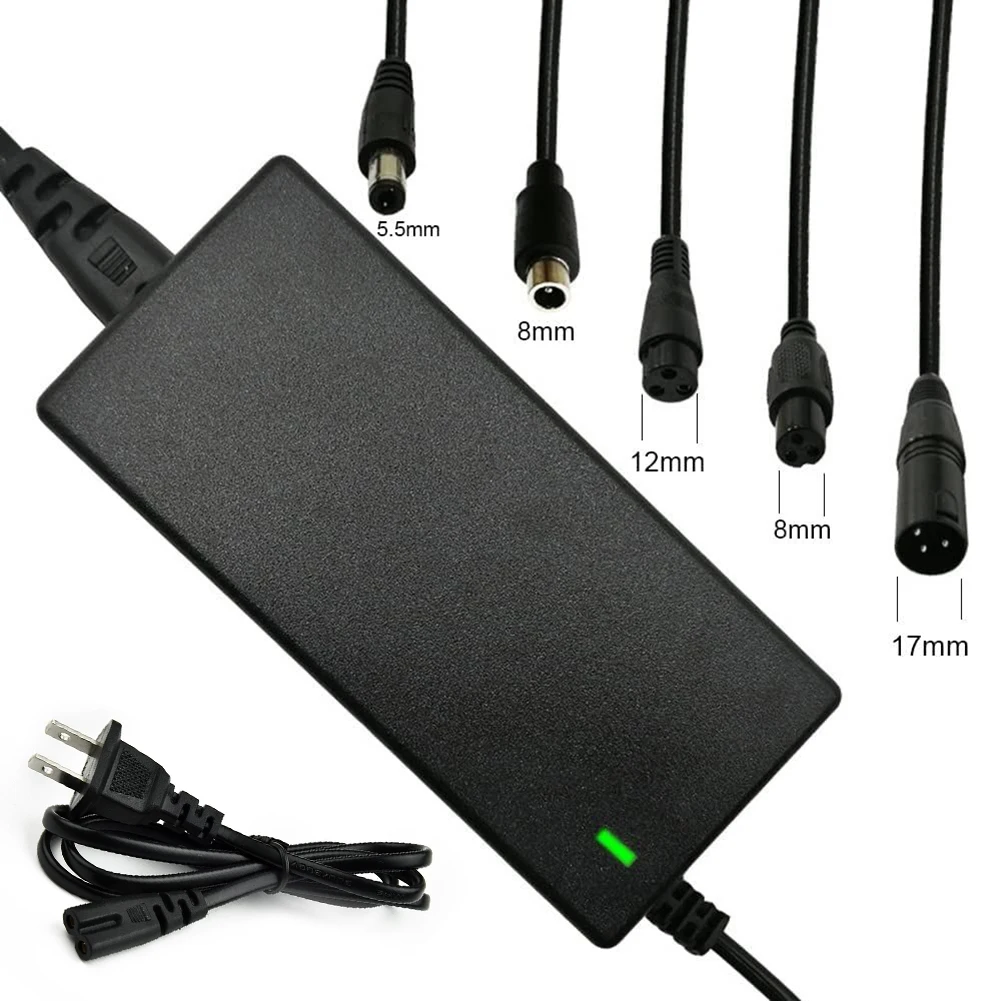 kf-Sc54e9809bd8148479c394a63d67ed3129 1pcs Power Adapter AC 100-240V Black DC 42V 2A Electric Scooter power Adapter Charger US/ EU/ UK Plug For 24-36v Lithium Battery - Image 1