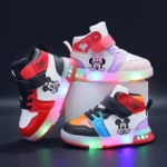 2026 Kids Sneaker Cute Minnie Mickey Cartoon Led Lighted Shoes for Boys Girls Luminous Shoes Toddler Flash Lights
