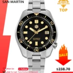 San Martin 44mm Men Diver Watch Vintage MM300 Gilt Dial Sport NH35 Automatic Mechanical Sapphire Waterproof 300M C3 Lume SN0087