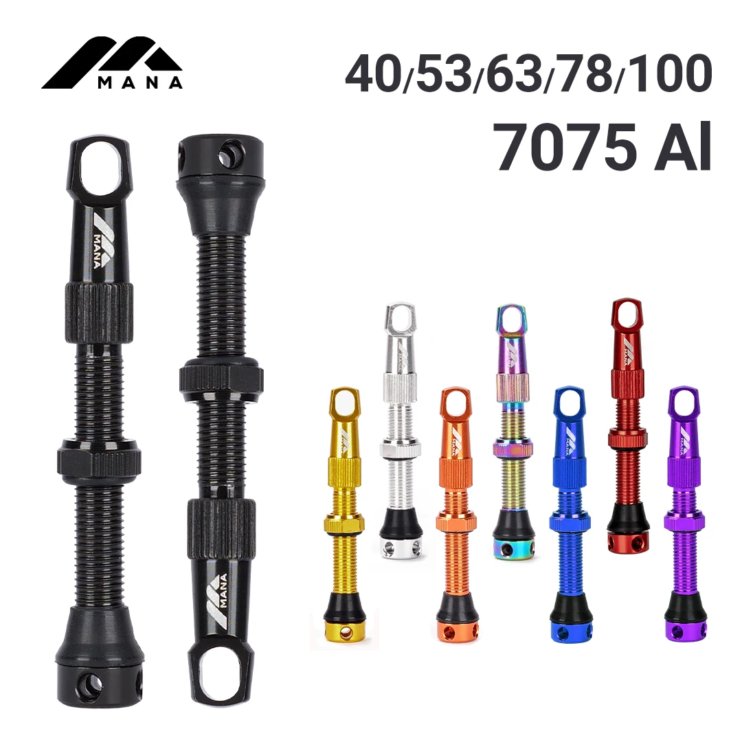 kf-Sce518c38637147a9b8e0638dd804af50Q MANA 1Pair Bicycle Presta Valve 40/53/63/78/100mm 7075 Aluminum Alloy For Tubeless Road/MTB/Gravel Bike-ELITEWHEELS Valve - Image 1