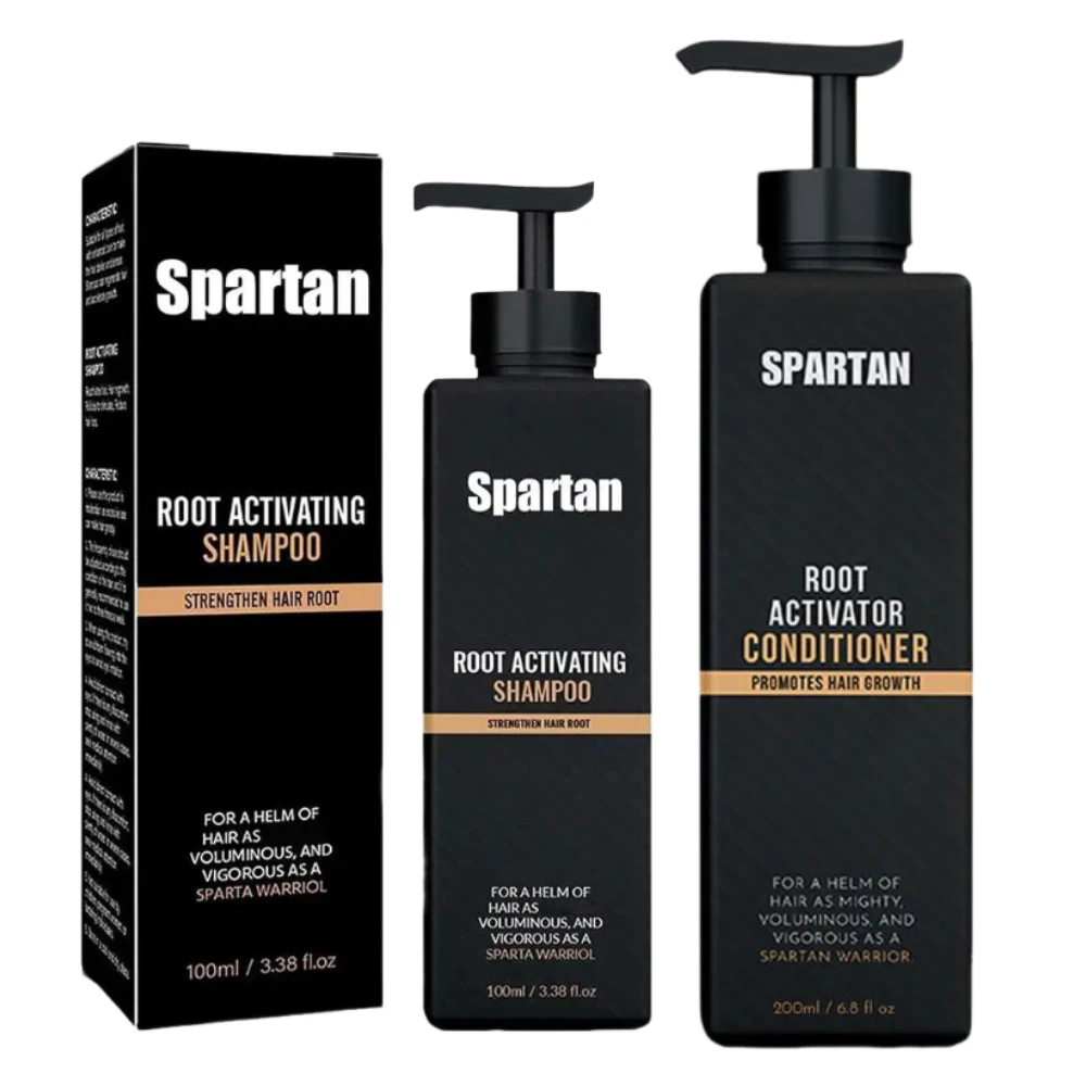 kf-Sce9fcad6310a4134a9ec1d1d04ecab63D 100/200ml Spartan Root Activator Shampoo Anti Hair Loss Hair Regrowth Non-irritating Fluffy Nourishing Shampoo Hair Care Product - Image 1