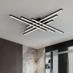 Black chandelier square bedroom lamps living room lamp led ceiling lamp Nordic minimalist creative led ceiling lamp strip lights