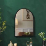 【Breeins】Arched Wall Mirror in Black Aluminum Alloy Frame Bathroom Decoration