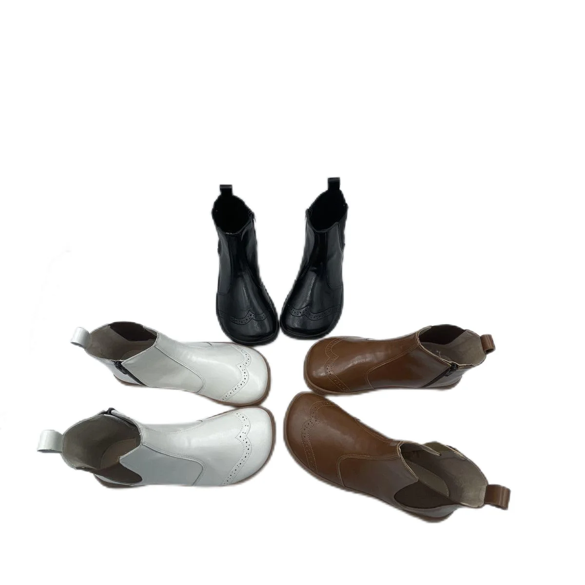 kf-Sd290c7a08e29407a87faa7fd130c057eb Tipsietoes Chelsea Barefoot Autumn Genuine Leather Boots With Leather Linning Inside Women Wider Toes Box Zero Soft Drop Sole - Image 1