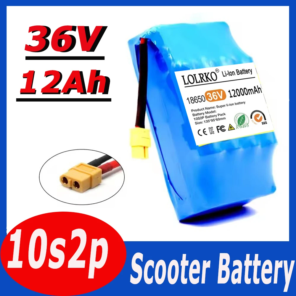 kf-Sd8ab8822a5fc450d8be276e14ae0a8faq 36V Battery pack 12000mAh Rechargeable Lithium ion battery for Electric self balancing Scooter HoverBoard unicycle - Image 1