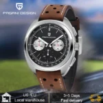 PAGANI DESIGN Men's Watches Retro Panda Dial Quartz Watch Men Japan VK63 Chronograph Sapphire glass Wrist Watch Men 2024 New