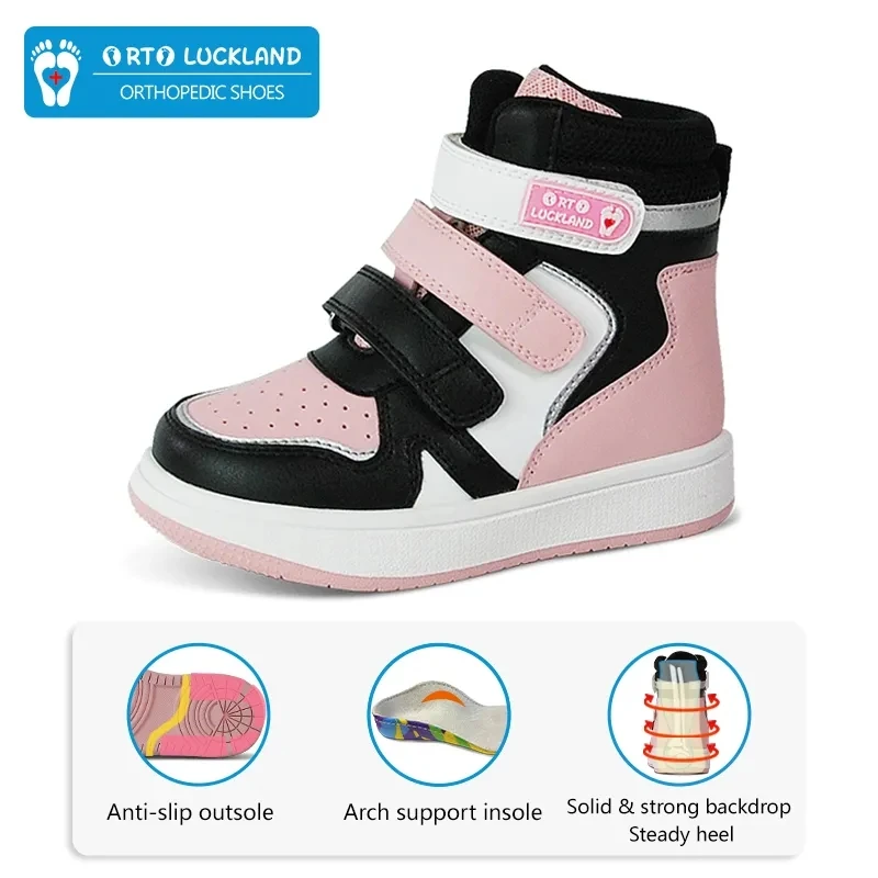 kf-Sdd62dcb12d8849afa941f8c266ce0fcdm Ortoluckland Toddlers Girl Sneakers Orthopedic Shoes For Kids Leather Ankle Support Children Flatfeet Orthotics Footwear - Image 1