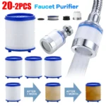2-20PC Faucet Water Filter Element Remove Chlorine Heavy Metals Filtered Showers Head Bath Filtration Purifier Soften Hard Water