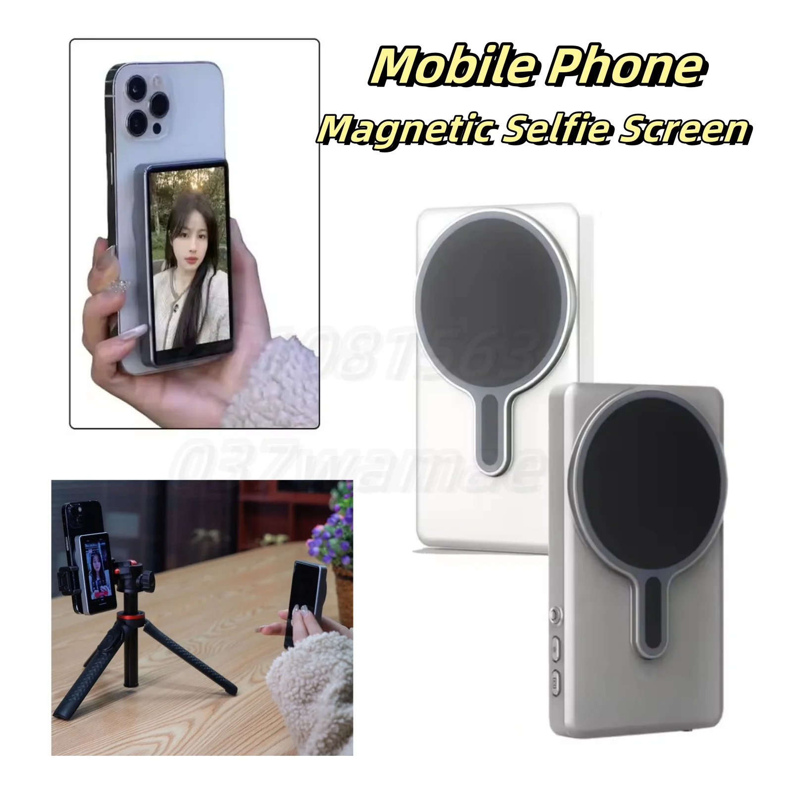 kf-Se1958dfa17b74eb1b8e4f008f47b6c9bD New Magnetic Phone Vlog Selfie Monitor Screen for Phone Rear Camera for Selfie Rear Camera Compatible With iPhone Android - Image 1