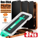 3Pack Oleophobic Coating Dust Free Easy Installation Matte Screen Protector For iPhone 16 14 13 12 11 15 17 Pro Max Glass