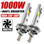H1 H7 LED Headlight Bulbs CANBUS Lights Mini Lamp 1:1 Size New Wireless H1 H7 Fog Light with Fan Car LED Plug & Play 6000K 12V