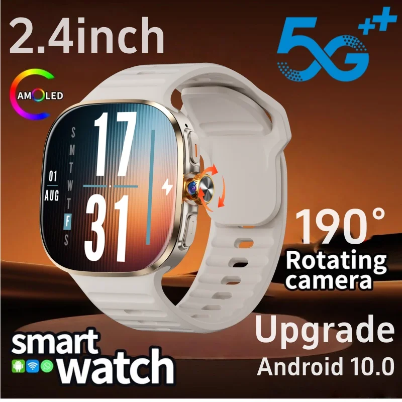 kf-Sebc1e98e6f0c4beb8ce4885c037a743eZ M99 Smartwatch 5G With 2.4inch Amoled Screen 900W Rotating Camera WIFI GPS Position Compass NFC Bluetooth Smart Watch Men Women - Image 1