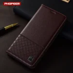 Luxury Genuine Leather Case For iPhone 17 AIR 16 E 15 14 13 12 11 Pro Max Plus Mini Flip Magnetic Slot Wallet Cover Coque