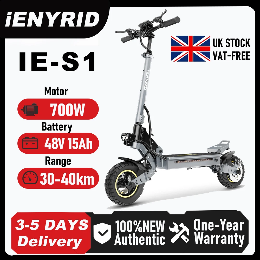kf-Sf1577e399fdf47fe8d1251668e566f64w iENYRID S1 Foldable Electric Scooter 800W 48V15AH Lithium Battery Adult E-Scooter 10-inch Off-road Tires E-Mountain Scooter - Image 1