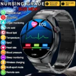2025 New Nursing Grade Smart Watch Blood oxygen Blood Lipid Uric Acid ECG+PPG Body Temperature Bluetooth Call Health Smartwatch