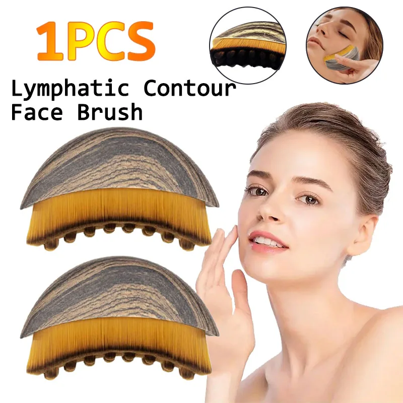 kf-Sf481ecfa95e242ebabca8799eee89d97Q Lymphatic Contour Face Brush Ergonomically Designed To Fit Sculpting Drainage Massager for Face The Skin Precisely LBHL31 - Image 1