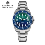 San Martin 2026 Men Diver Watch 38mm Wave Texture Dial Miyota 90S5 Automatic Mechanical Luxury Wristwatch Waterproof 200m SN0126