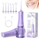SEJOY Portable Oral Irrigator Water Flosser Dental Teeth Whitening 230ML Tank 5 Modes 8 Jet Tips Washing Machine